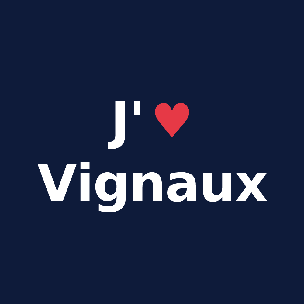T-shirt personnalisé Vignaux — design J'aime Vignaux