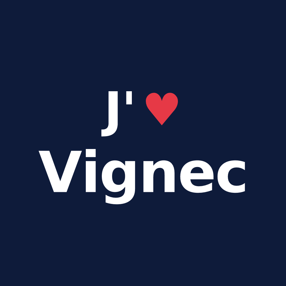 T-shirt personnalisé Vignec — design J'aime Vignec