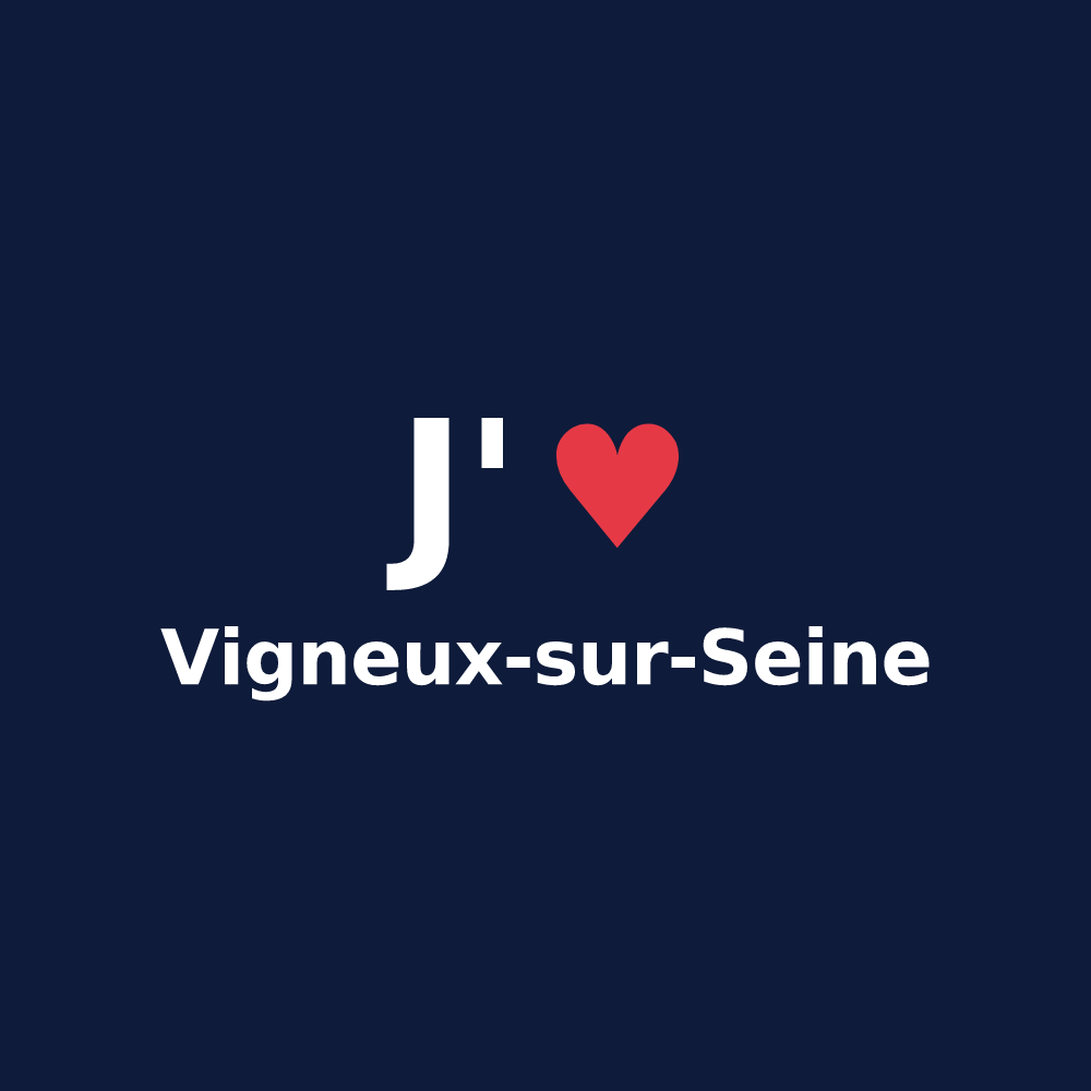 T-shirt personnalisé Vigneux-sur-Seine — design J'aime Vigneux-sur-Seine