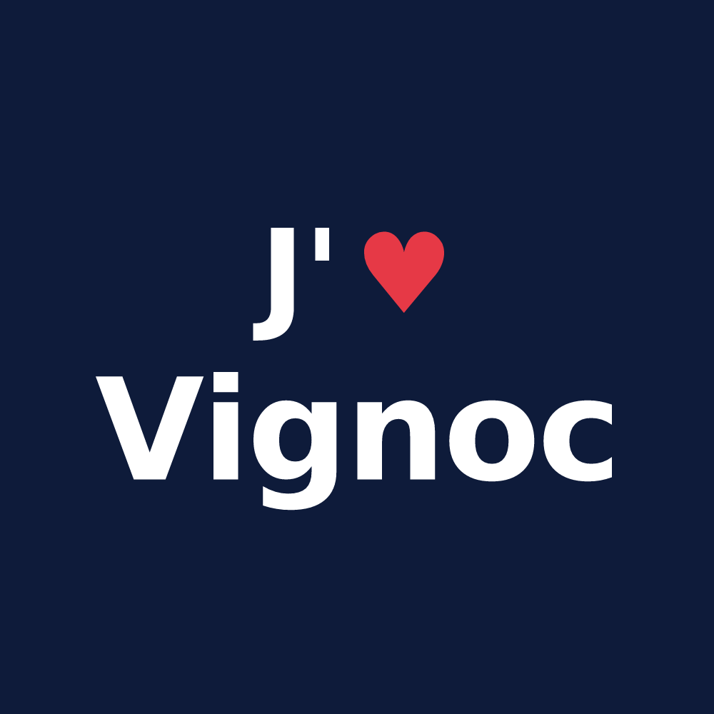 T-shirt personnalisé Vignoc — design J'aime Vignoc
