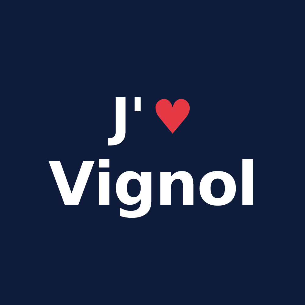 T-shirt personnalisé Vignol — design J'aime Vignol