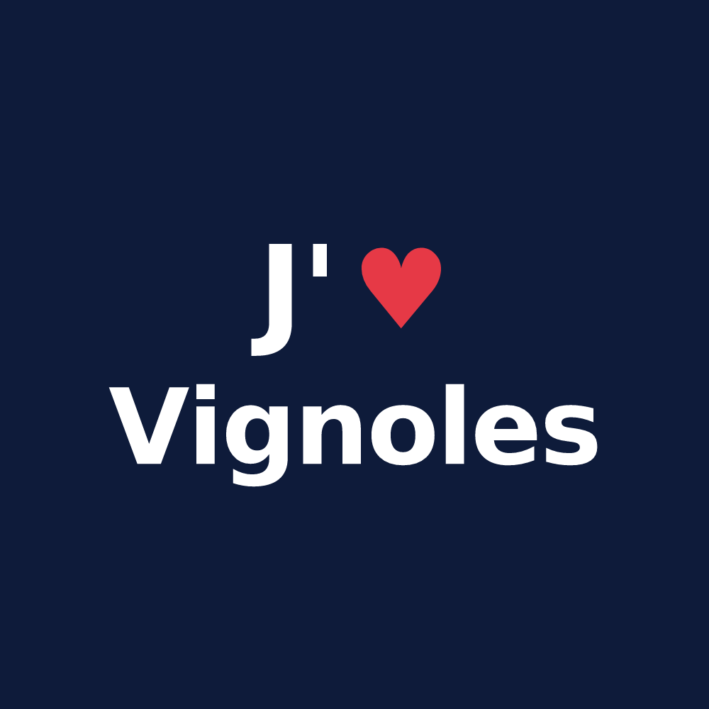 T-shirt personnalisé Vignoles — design J'aime Vignoles