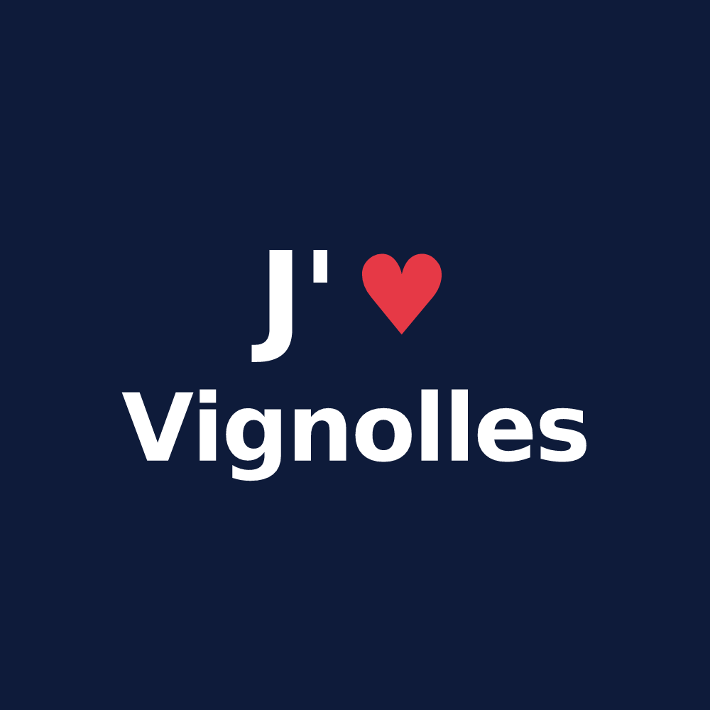 T-shirt personnalisé Vignolles — design J'aime Vignolles