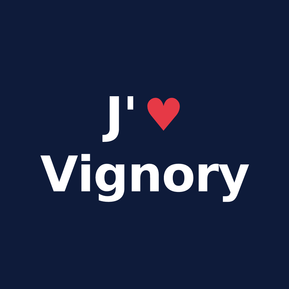T-shirt personnalisé Vignory — design J'aime Vignory