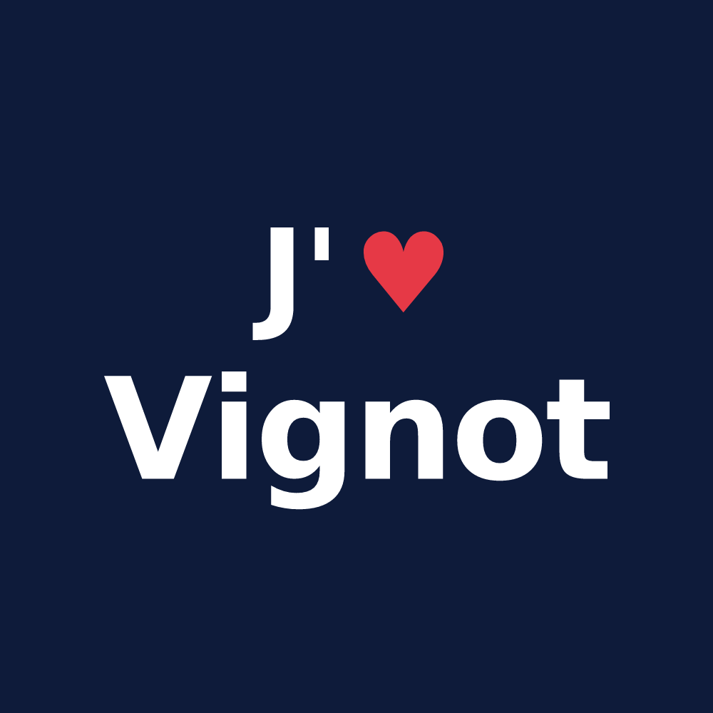 T-shirt personnalisé Vignot — design J'aime Vignot