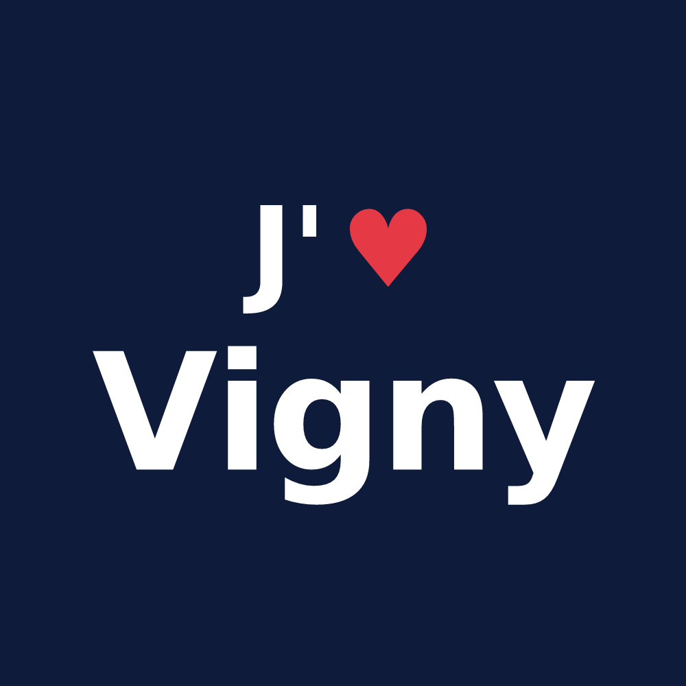 T-shirt personnalisé Vigny — design J'aime Vigny