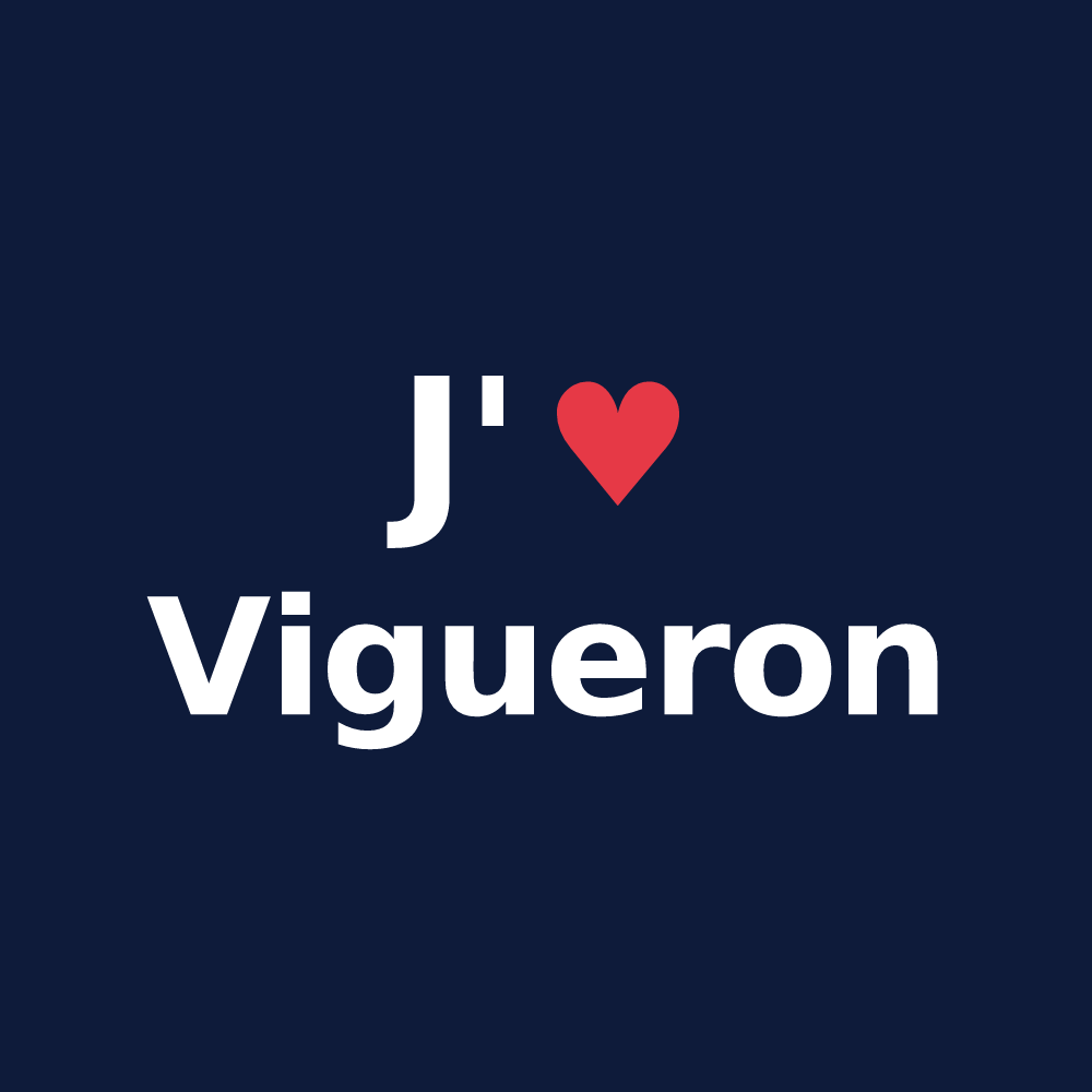 T-shirt personnalisé Vigueron — design J'aime Vigueron
