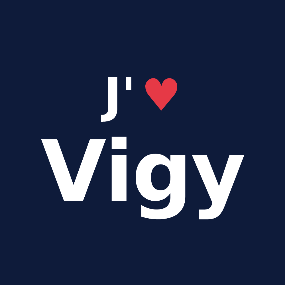 T-shirt personnalisé Vigy — design J'aime Vigy