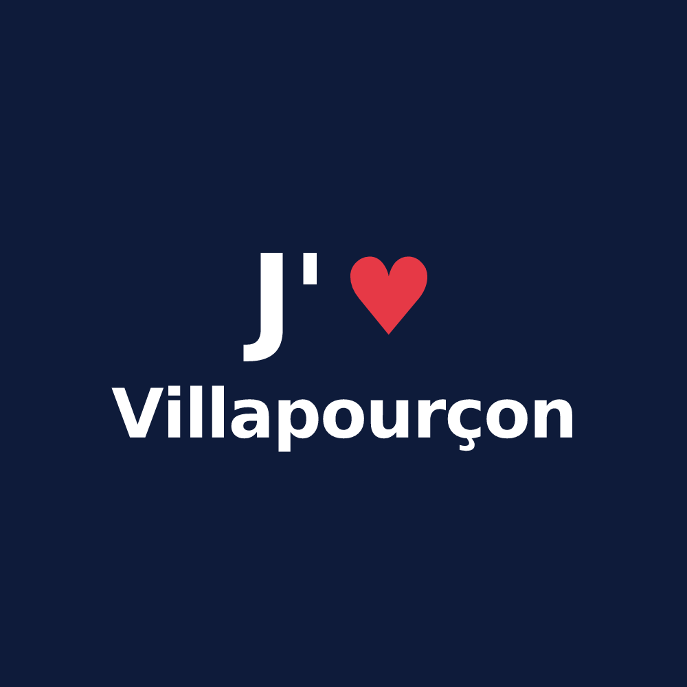 T-shirt personnalisé Villapourçon — design J'aime Villapourçon