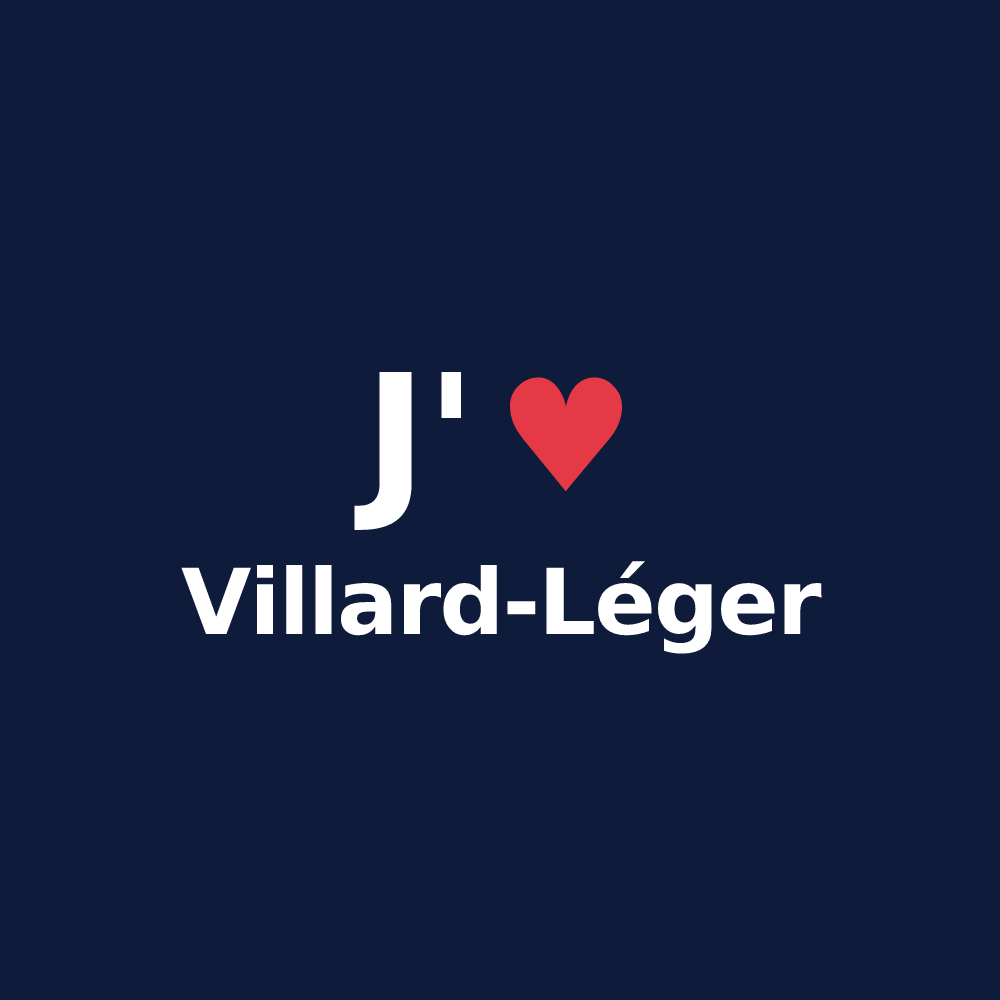 T-shirt personnalisé Villard-Léger — design J'aime Villard-Léger