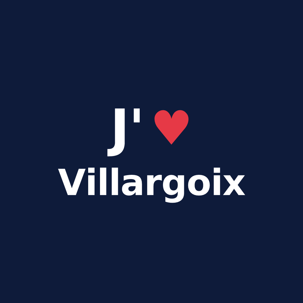 T-shirt personnalisé Villargoix — design J'aime Villargoix