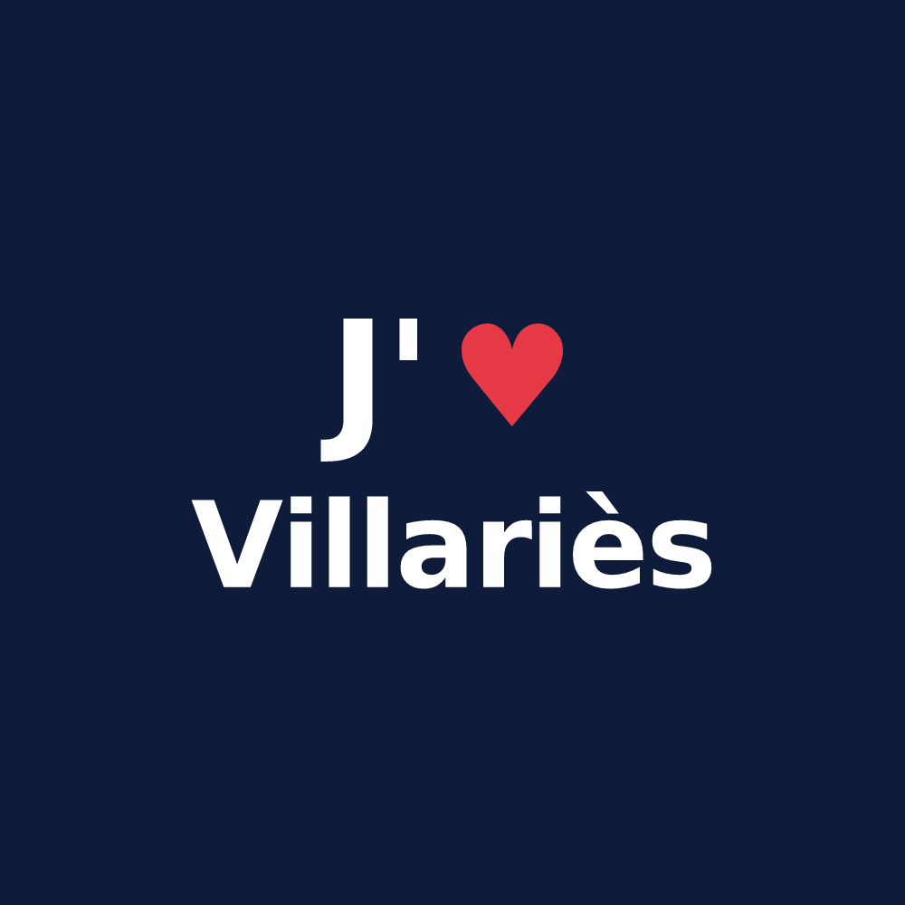 T-shirt personnalisé Villariès — design J'aime Villariès