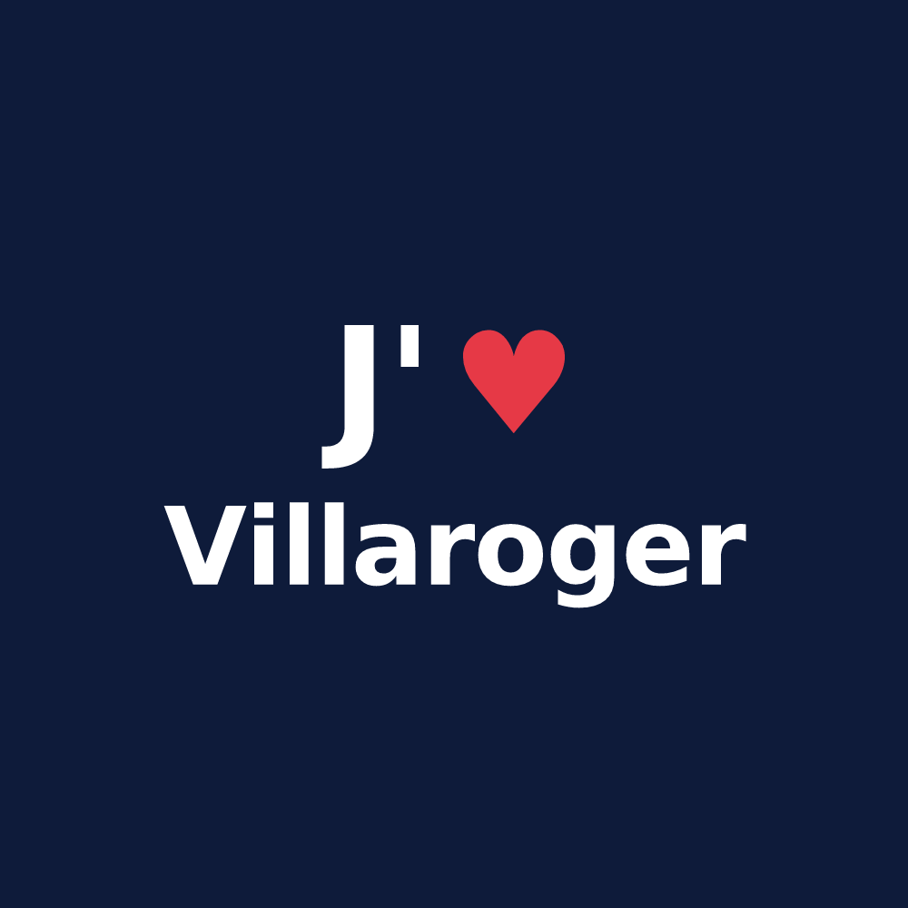 T-shirt personnalisé Villaroger — design J'aime Villaroger