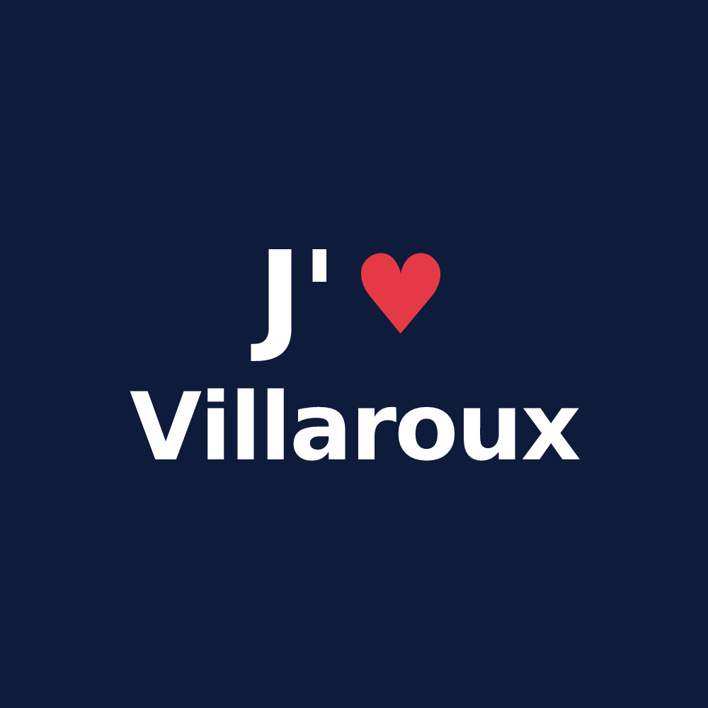T-shirt personnalisé Villaroux — design J'aime Villaroux