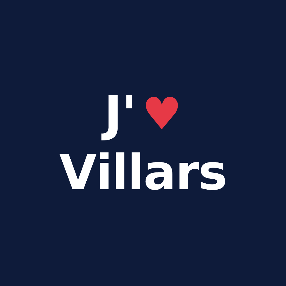 T-shirt personnalisé Villars — design J'aime Villars