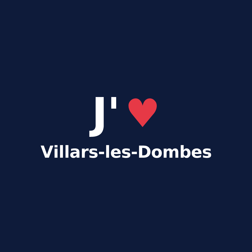 T-shirt personnalisé Villars-les-Dombes — design J'aime Villars-les-Dombes