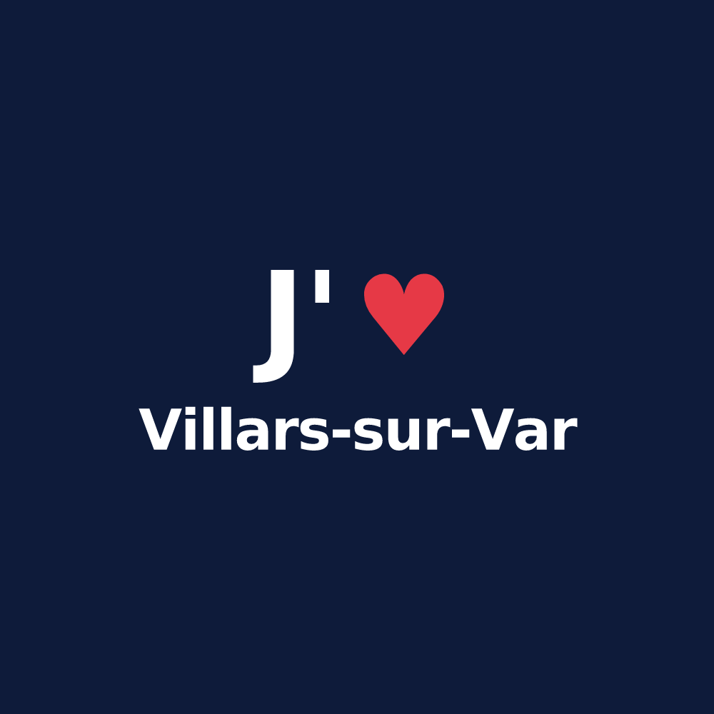 T-shirt personnalisé Villars-sur-Var — design J'aime Villars-sur-Var