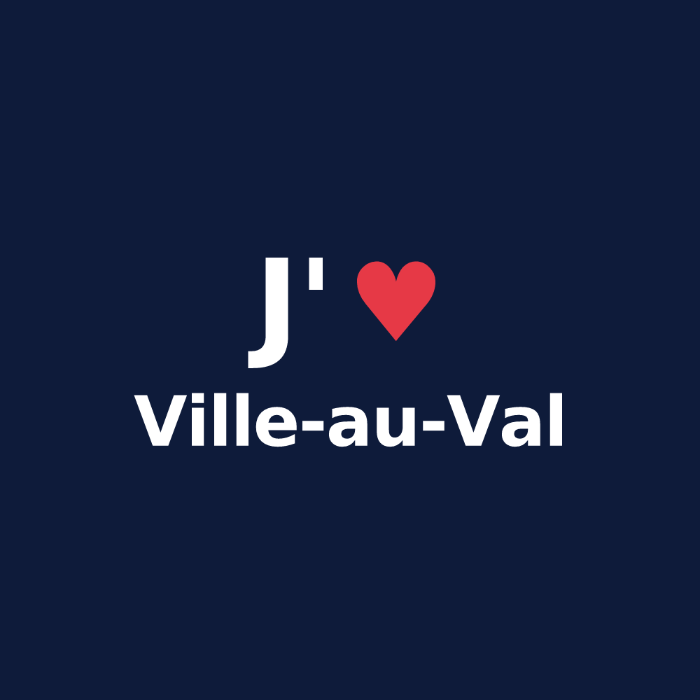 T-shirt personnalisé Ville-au-Val — design J'aime Ville-au-Val