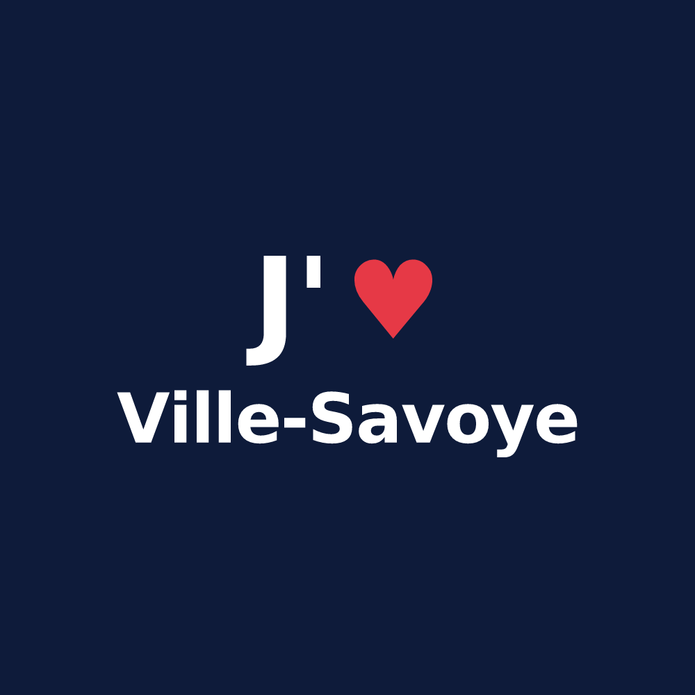 T-shirt personnalisé Ville-Savoye — design J'aime Ville-Savoye
