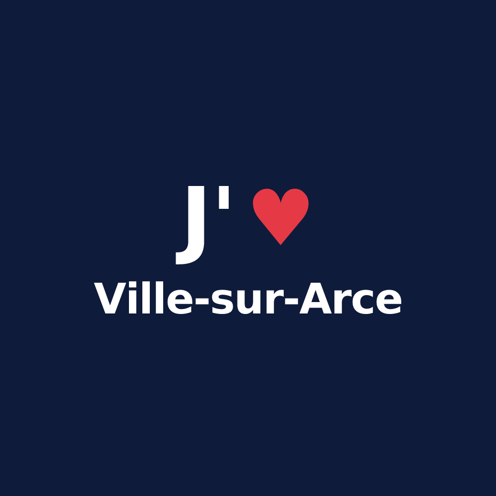 T-shirt personnalisé Ville-sur-Arce — design J'aime Ville-sur-Arce