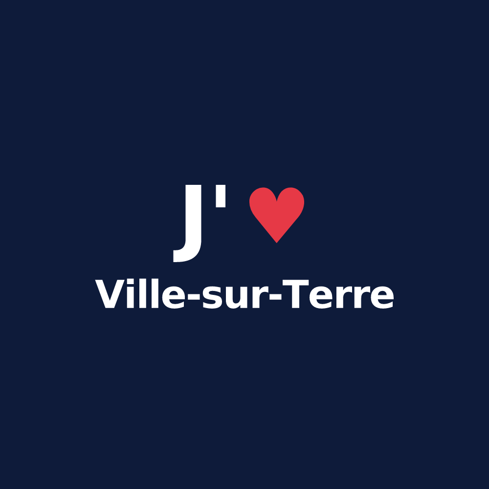 T-shirt personnalisé Ville-sur-Terre — design « J'aime Ville-sur-Terre » imprimé sur le t-shirt