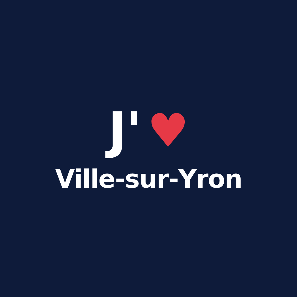 T-shirt personnalisé Ville-sur-Yron — design J'aime Ville-sur-Yron