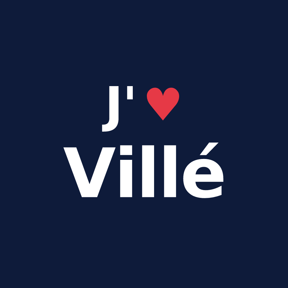 T-shirt personnalisé Villé — design J'aime Villé