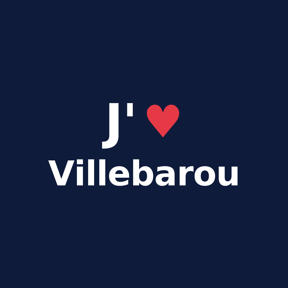 T-shirt personnalisé Villebarou — design J'aime Villebarou