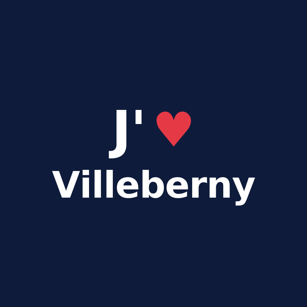 T-shirt personnalisé Villeberny — design J'aime Villeberny