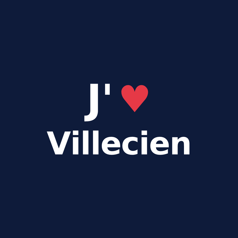 T-shirt personnalisé Villecien — design J'aime Villecien