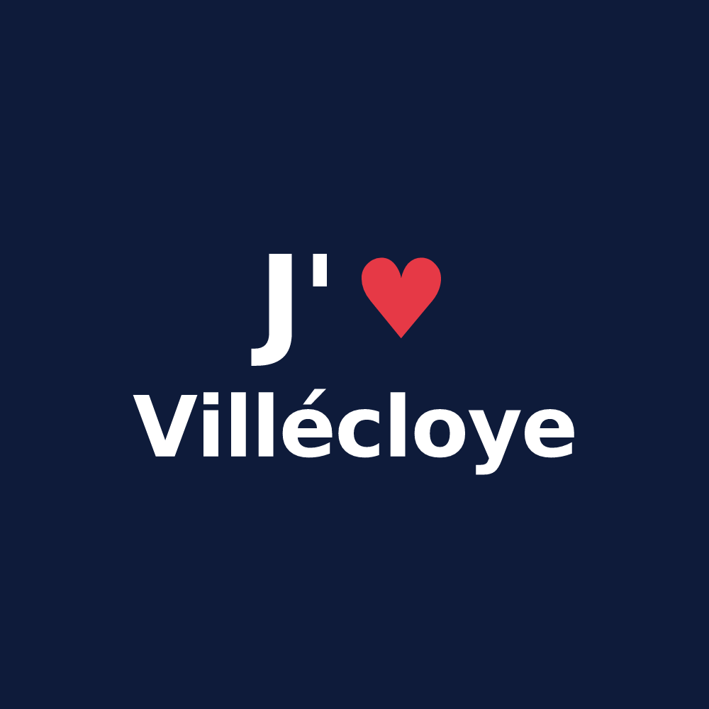 T-shirt personnalisé Villécloye — design J'aime Villécloye