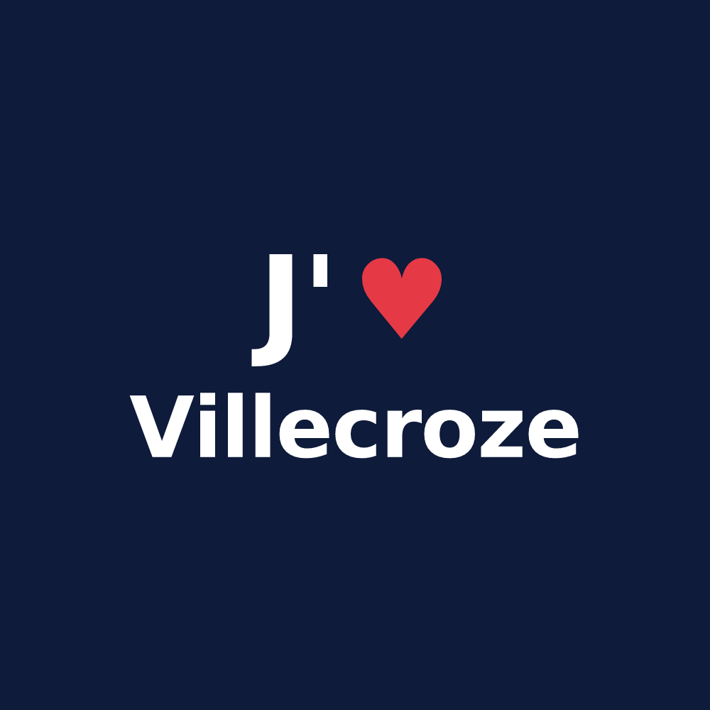 T-shirt personnalisé Villecroze — design J'aime Villecroze