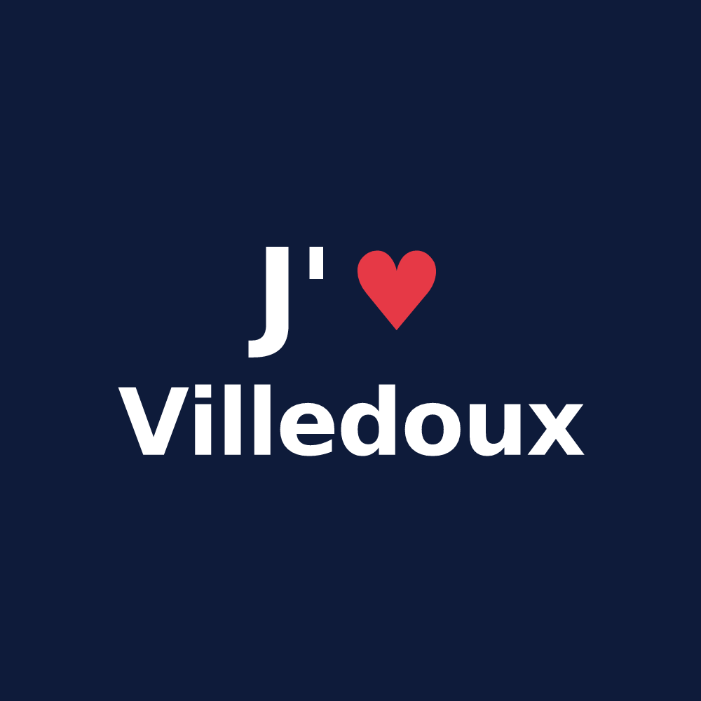 T-shirt personnalisé Villedoux — design J'aime Villedoux