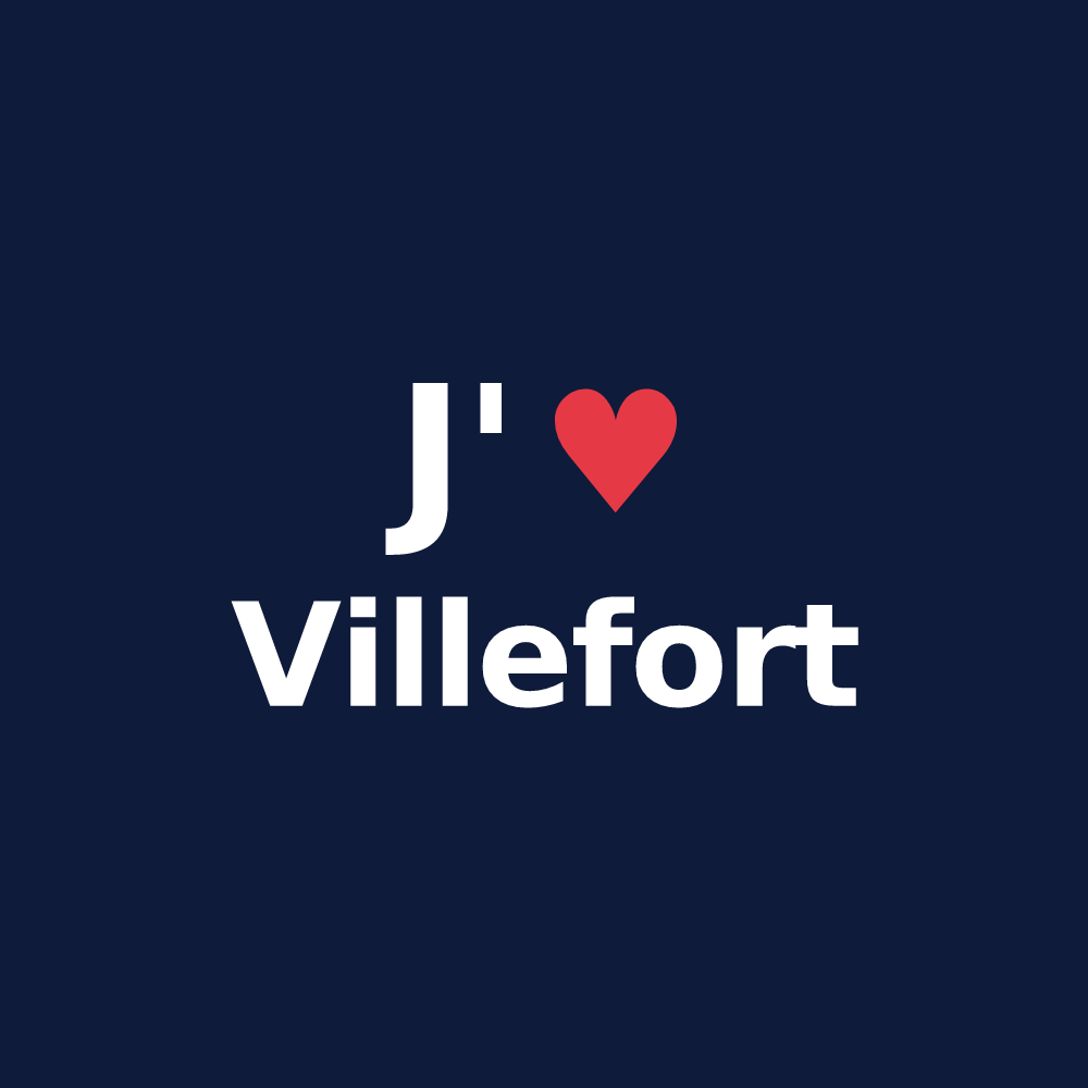 T-shirt personnalisé Villefort — design J'aime Villefort