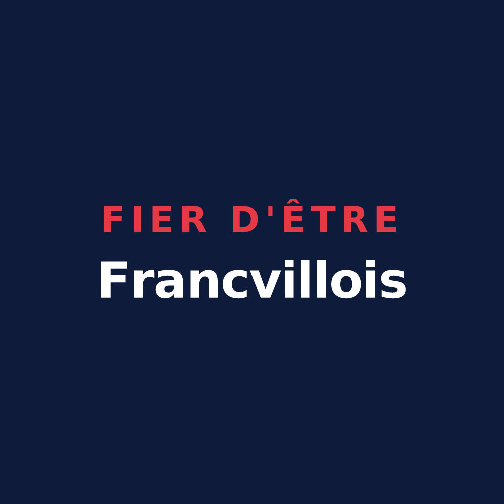 T-shirt « Fier d'être Francvillois » — design pour Villefranche-sur-Cher