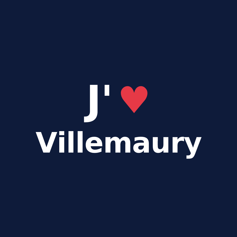 T-shirt personnalisé Villemaury — design J'aime Villemaury