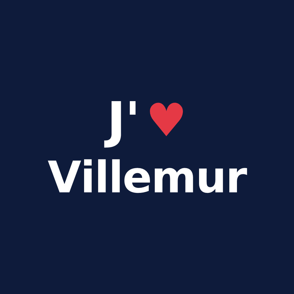 T-shirt personnalisé Villemur — design J'aime Villemur