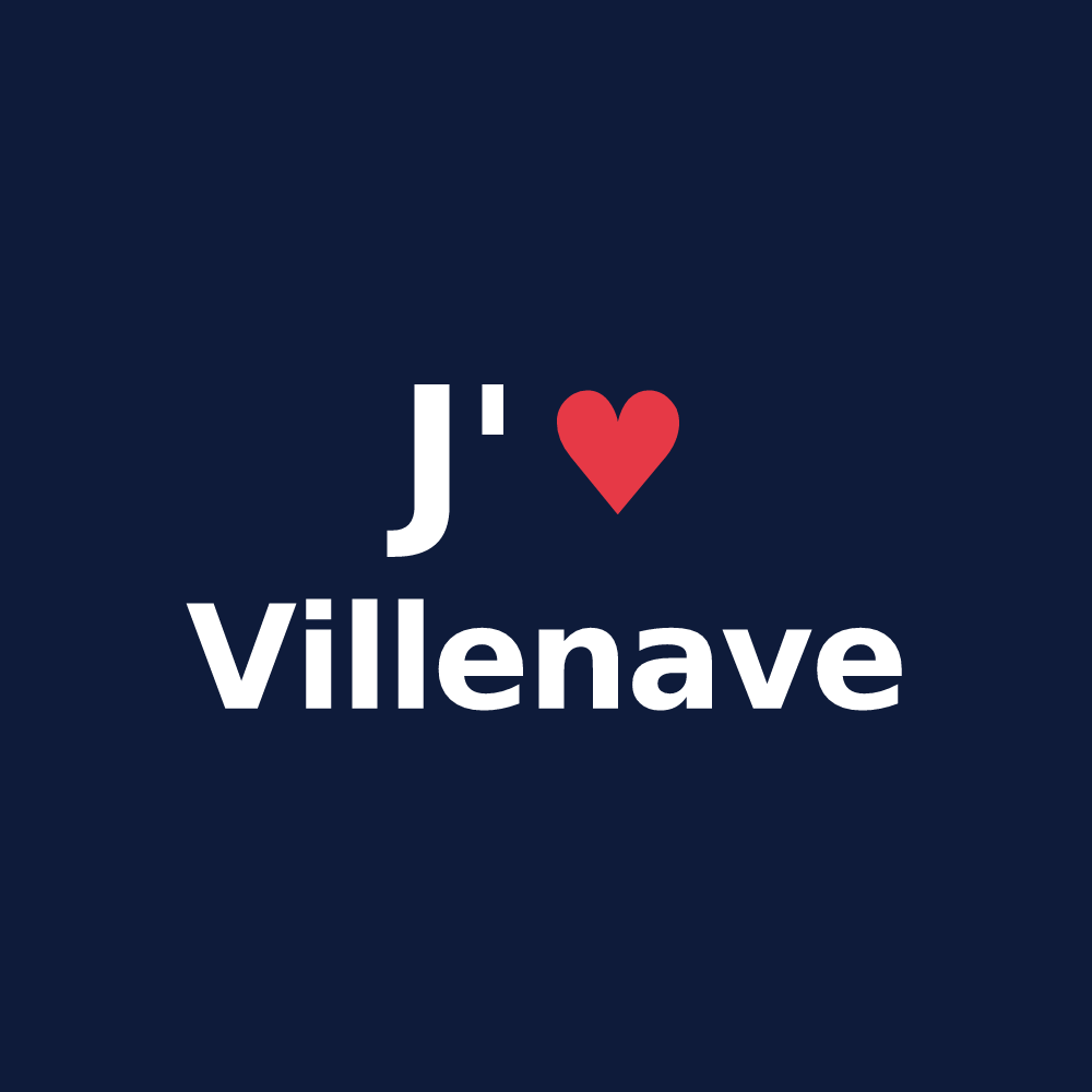 T-shirt personnalisé Villenave — design J'aime Villenave