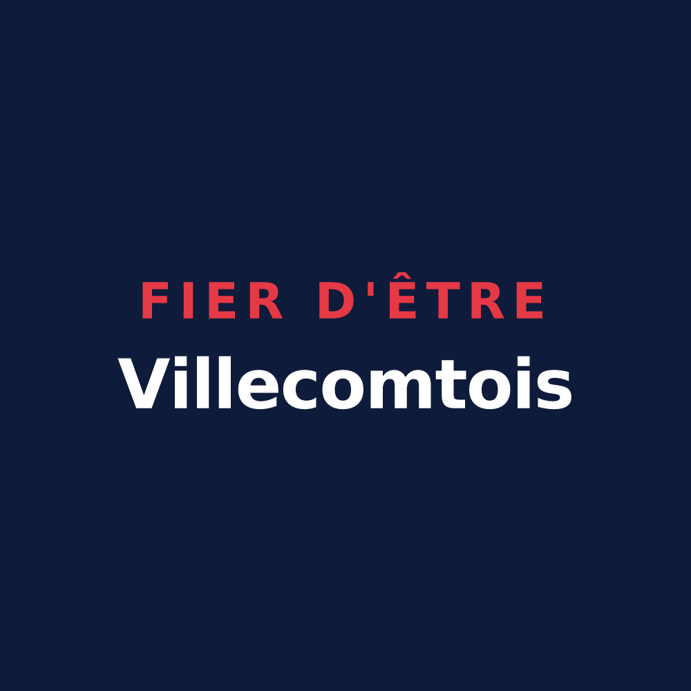 T-shirt « Fier d'être Villecomtois » — design pour Villeneuve-le-Comte