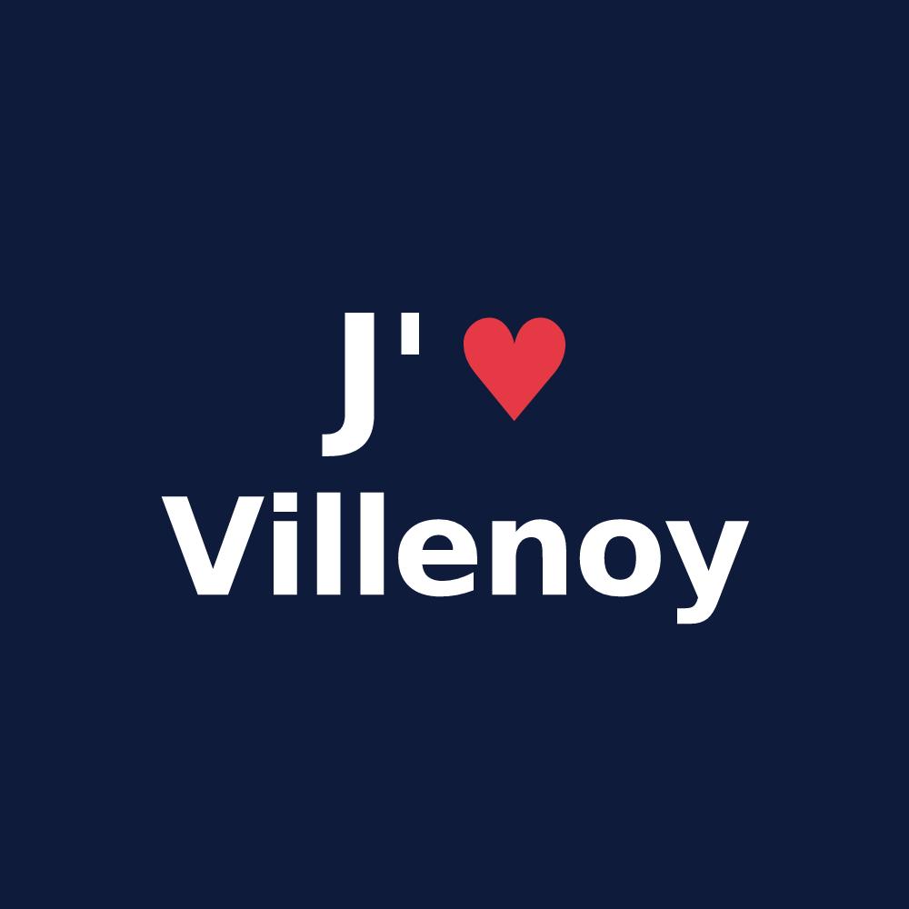 T-shirt personnalisé Villenoy — design J'aime Villenoy