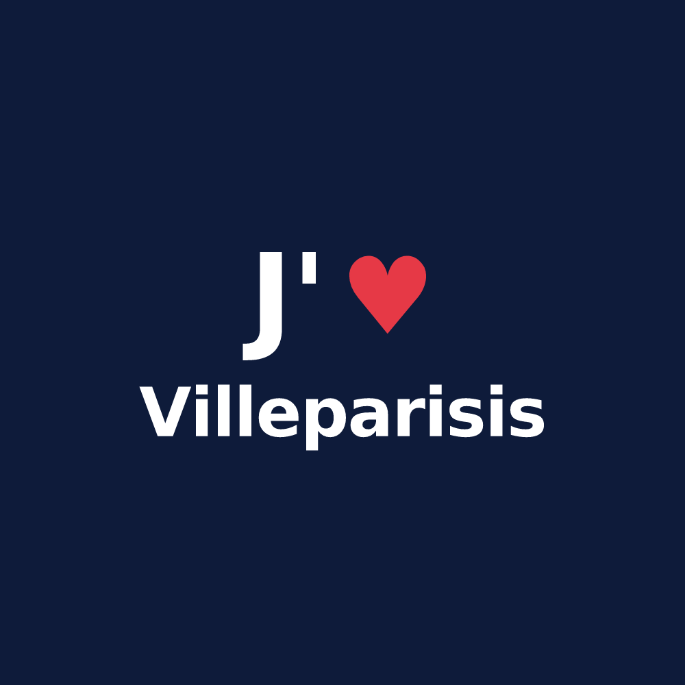 T-shirt personnalisé Villeparisis — design J'aime Villeparisis