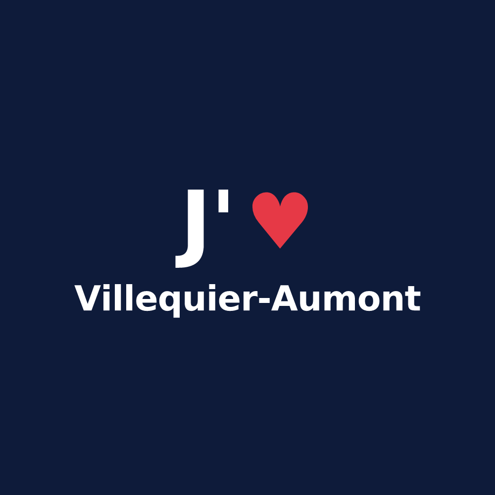 T-shirt personnalisé Villequier-Aumont — design J'aime Villequier-Aumont