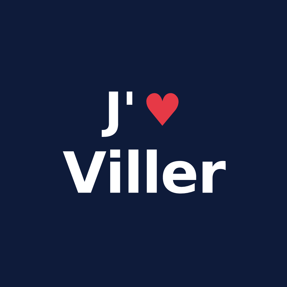 T-shirt personnalisé Viller — design J'aime Viller
