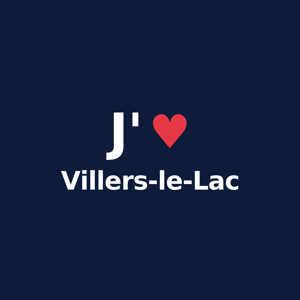 T-shirt personnalisé Villers-le-Lac — design J'aime Villers-le-Lac