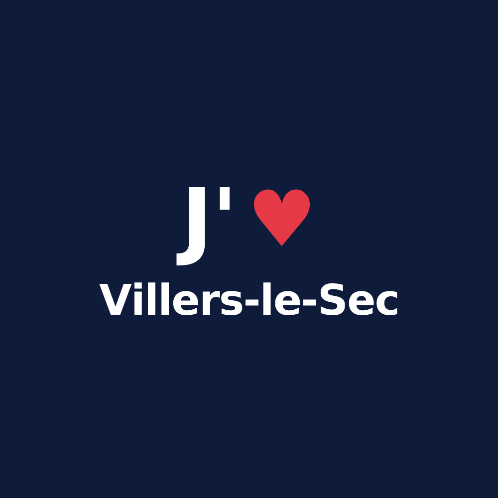 T-shirt personnalisé Villers-le-Sec — design J'aime Villers-le-Sec