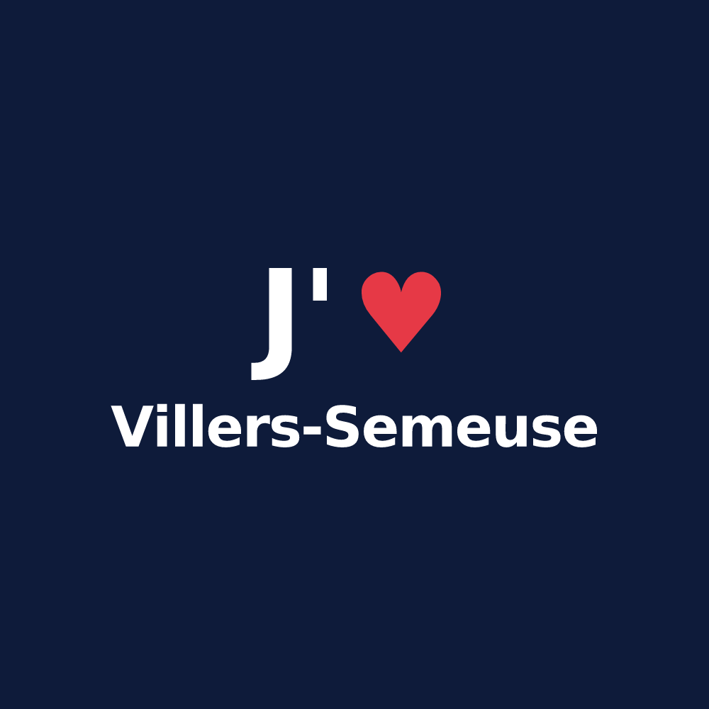 T-shirt personnalisé Villers-Semeuse — design J'aime Villers-Semeuse