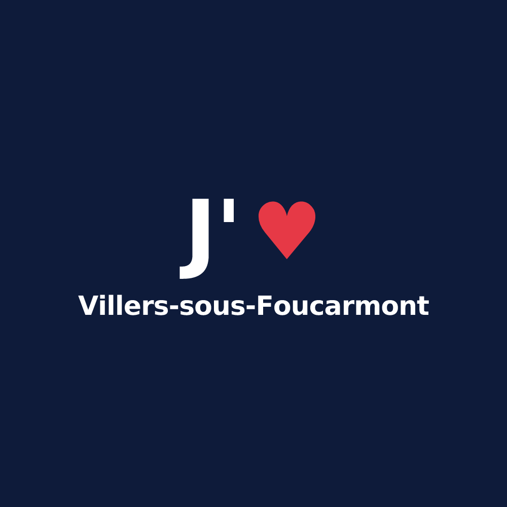 T-shirt personnalisé Villers-sous-Foucarmont — design J'aime Villers-sous-Foucarmont