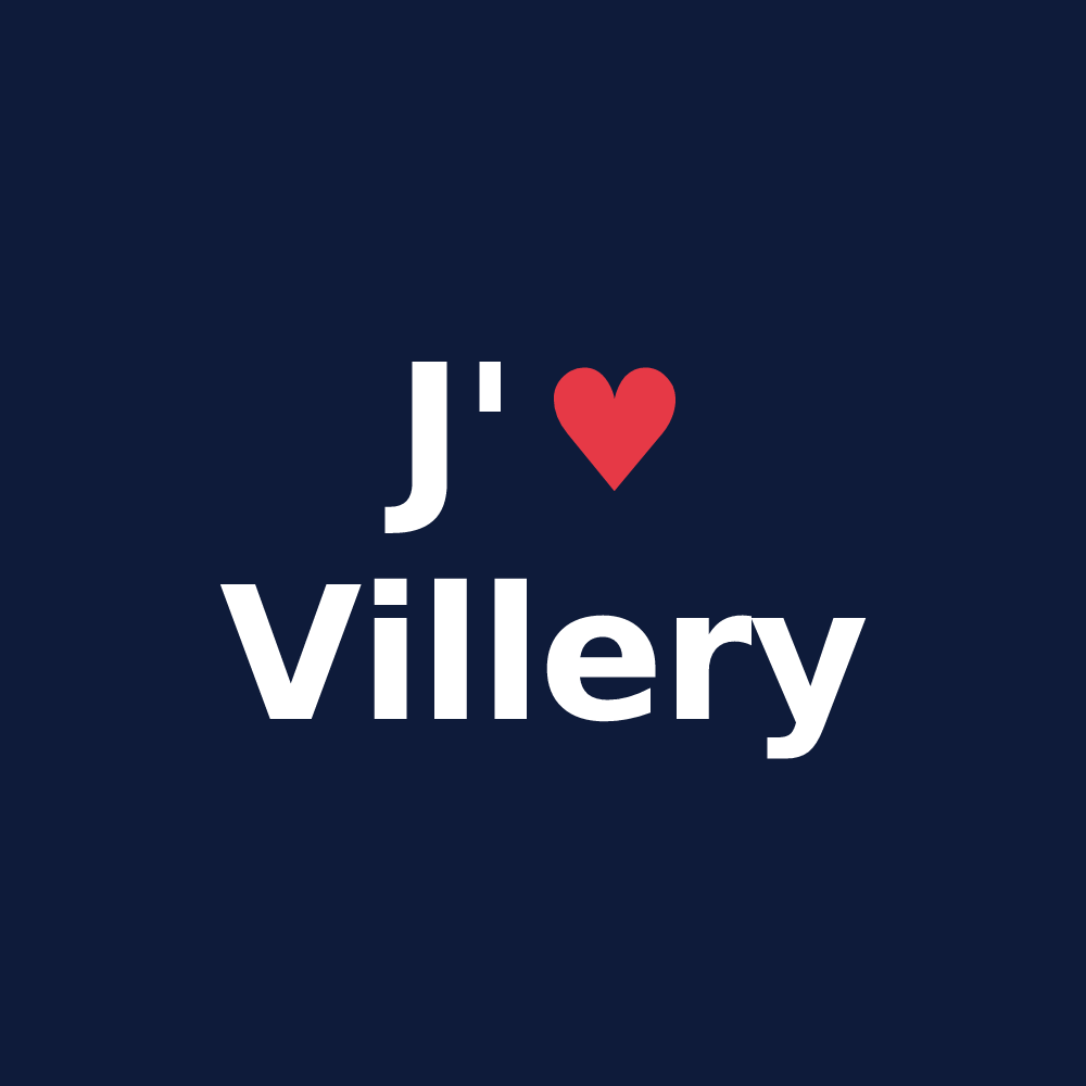 T-shirt personnalisé Villery — design J'aime Villery