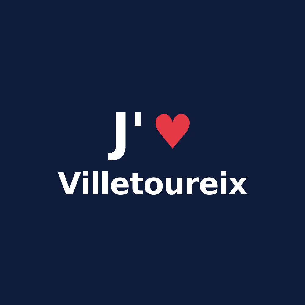 T-shirt personnalisé Villetoureix — design J'aime Villetoureix