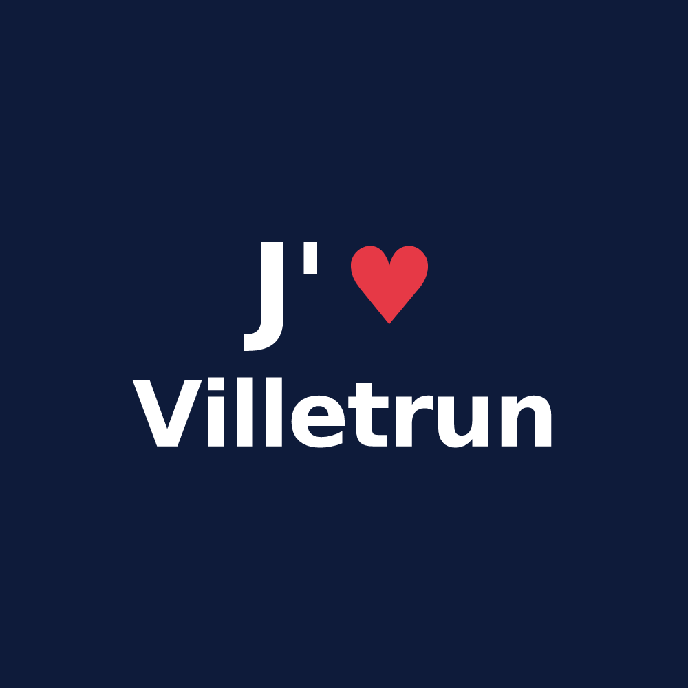 T-shirt personnalisé Villetrun — design J'aime Villetrun